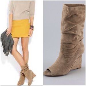 DVF Diane von Furstenberg Weaver Suede Wedge Boots